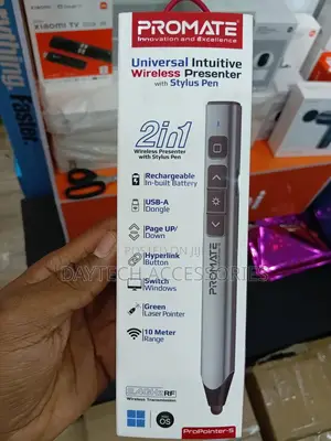 Promate Universal Intuitive Wireless Presenter With Stylus Pen