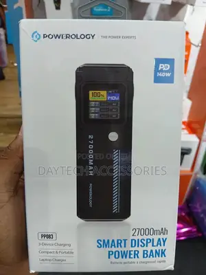 Powerology 27000mah Smart Display Power Bank 140w