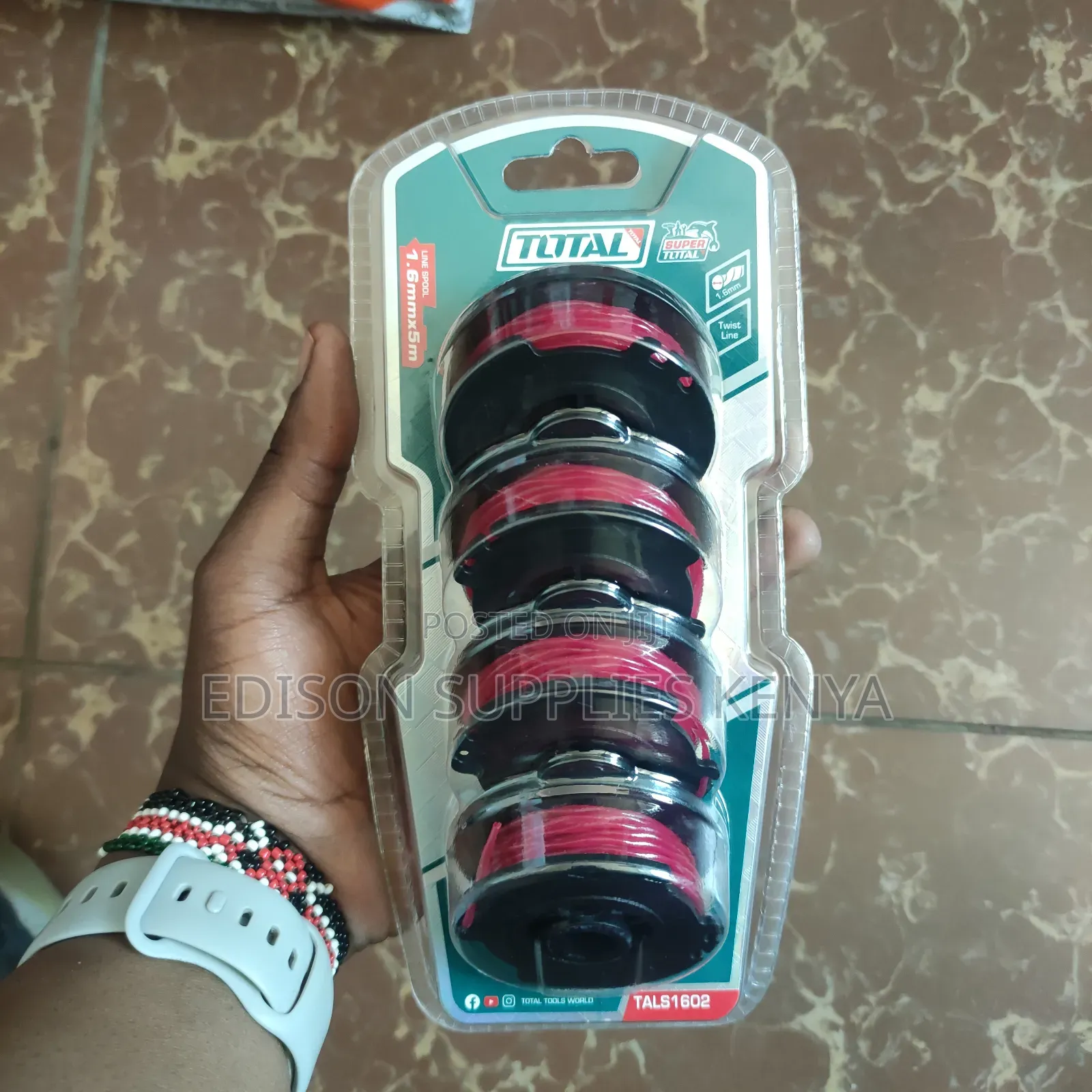 Total Line Spool 1.6mm 4pcs Cordless Grass Trimmer Nylon Line Set