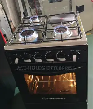 Electromate 3+1 Standing Gas Cooker With Rapid Hotplate/ Electric Oven