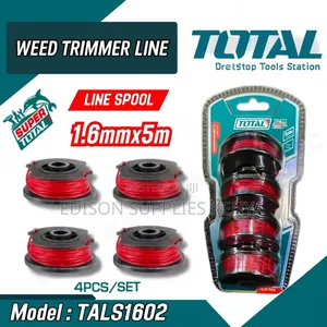 Total Line Spool 1.6mm 4pcs Cordless Grass Trimmer Nylon Line Set
