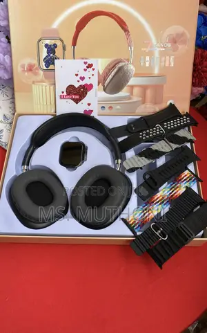 Birthday Smart Watch Headphones Gift Set