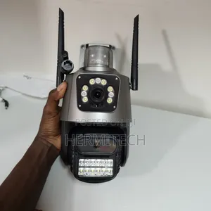 Dual Lens 4g Electric CCTV With Alarm Siren and Ethernet Port