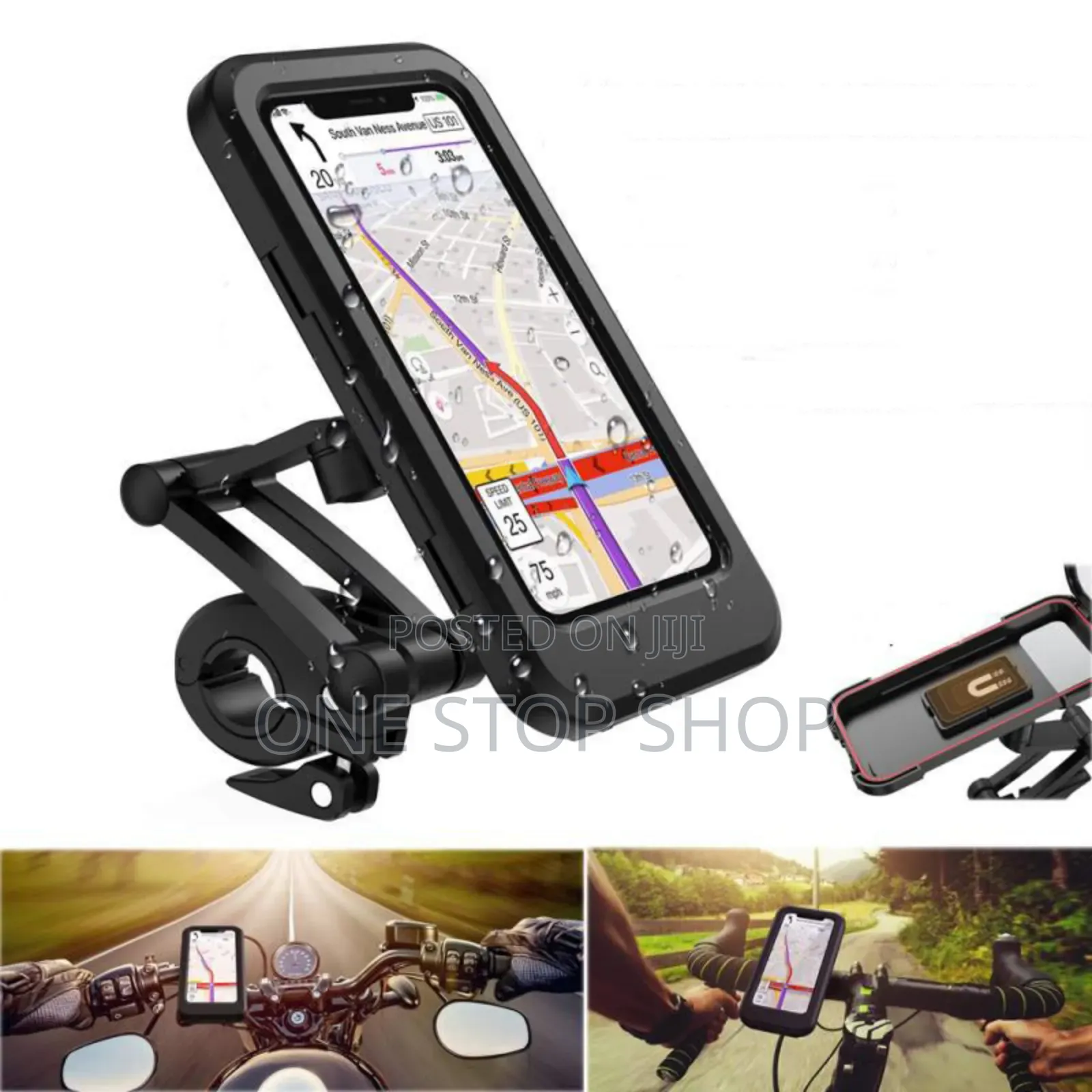 Fully Waterproof Abs Material Bike Phone Holder