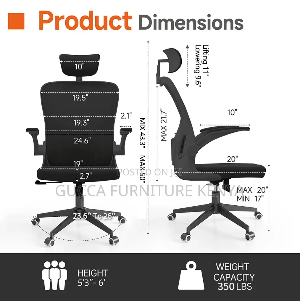 Mesh Executive Chair With Adjustable Armrest