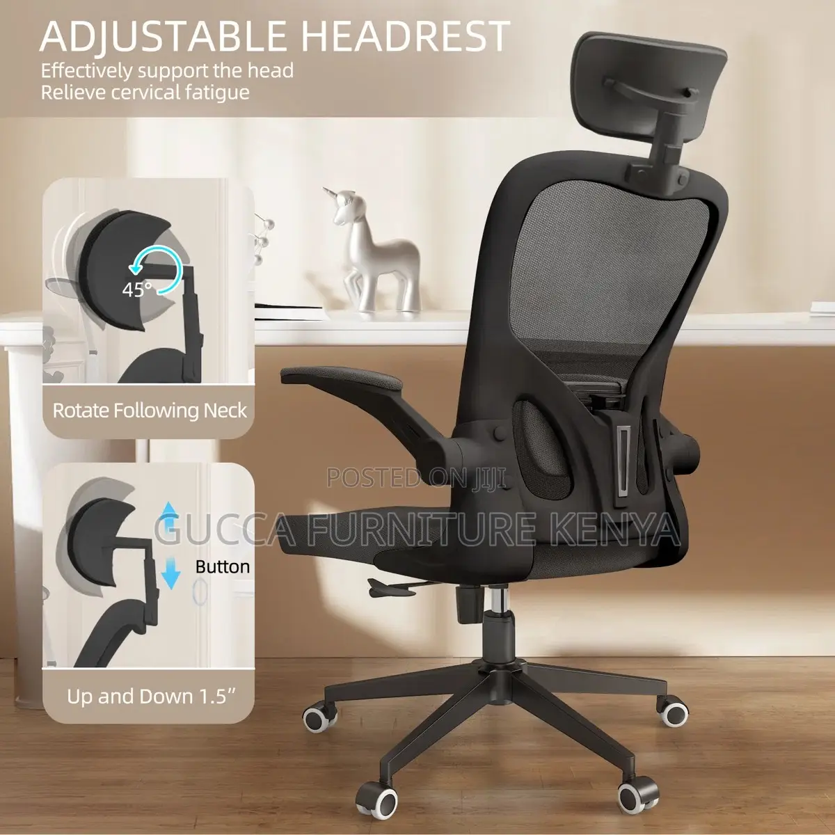 Mesh Executive Chair With Adjustable Armrest