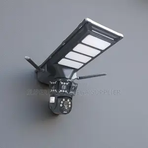 2 in 1 12mp 4g PTZ Rotating Dual Lens Solar Camera Solar Street Light