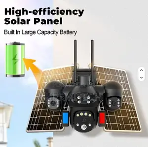4 Lens 4 Screen Solar Powered Panels 4g Camera Sim Card Surveillance