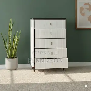 Modern Wooden 5 Drawer Chest for Home and Apartment