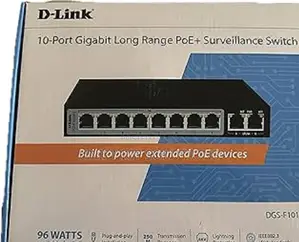 D-Link 10-Port Gigabit Poe Switch With 8 Long Reach Poe Ports