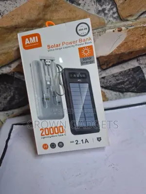 Ami Am-26 20000mah Eco-Friendly Solar Mobile Charger