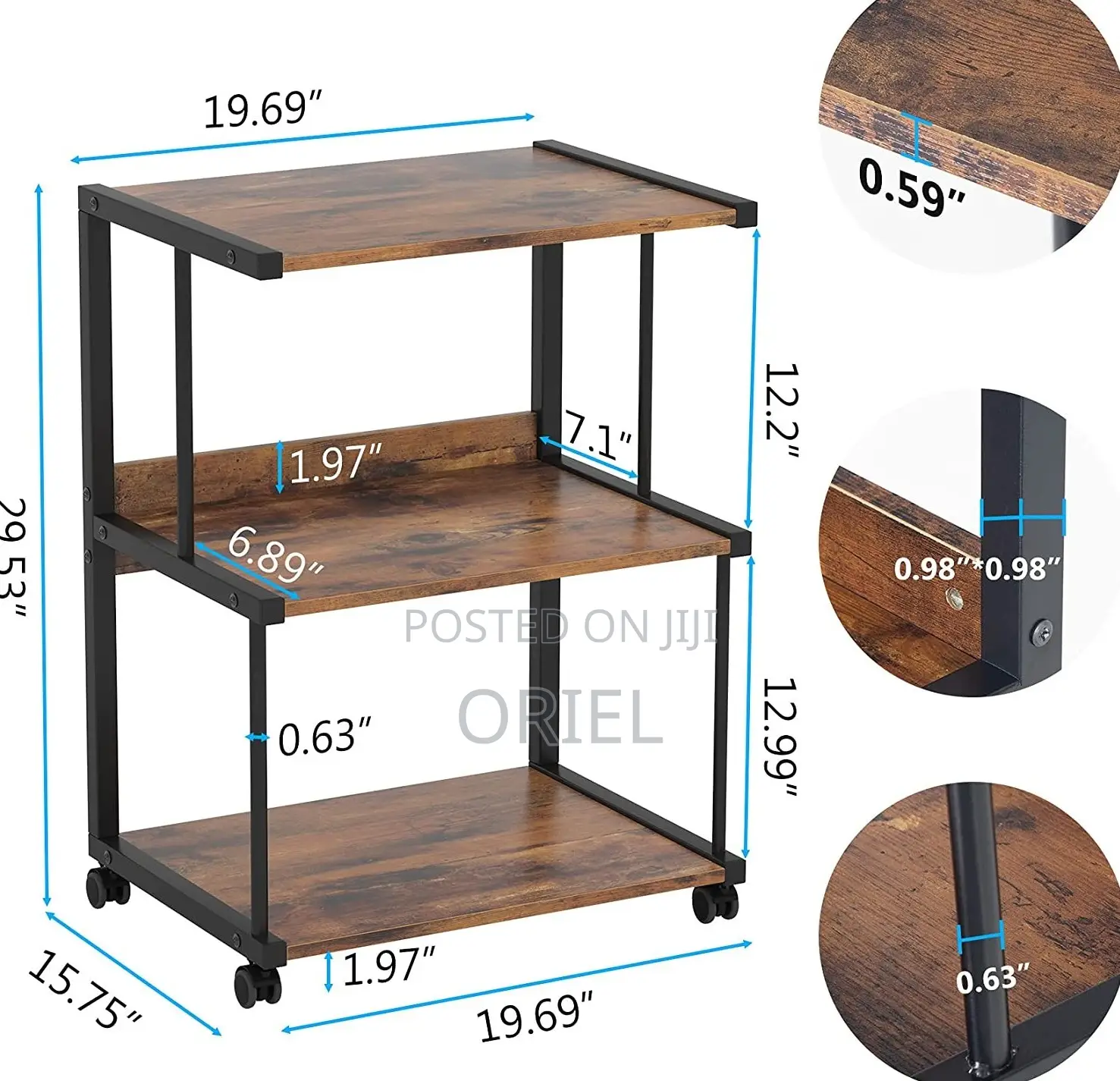 Office Book Cases; 3-Tier Multi-Purpose Storage Bookcase