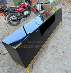 6fts Tv Stand With Marble Effect Top Design With Drawers/ Shelf