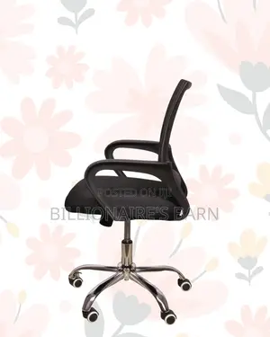 Secretarial Mesh Chair for Office •Workday Comfort, Lower-Back Support