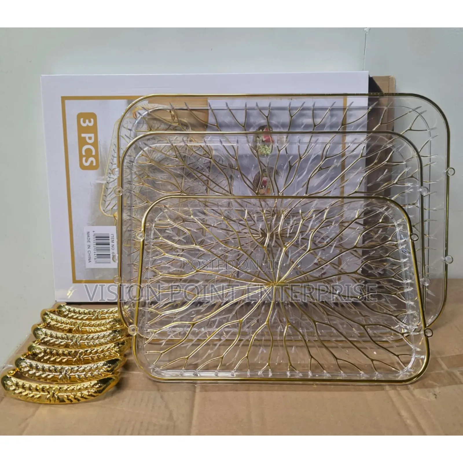 Acrylic 3 PCS Tray Clear