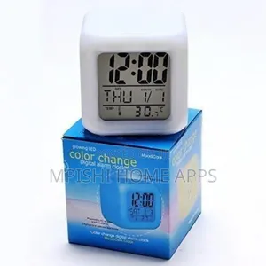 Color Changing Cube Led Alarm Clock