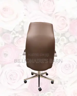 Brown High-Back Chair | All-Day Comfort, Padded Arm Comfort