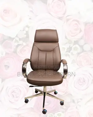 Brown High-Back Chair | All-Day Comfort, Padded Arm Comfort
