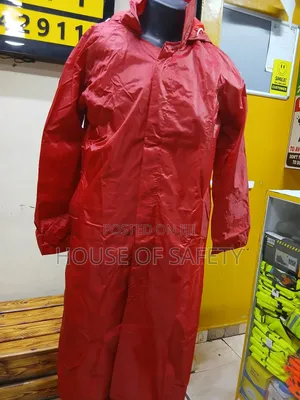 Packability Material Rain Coats Red
