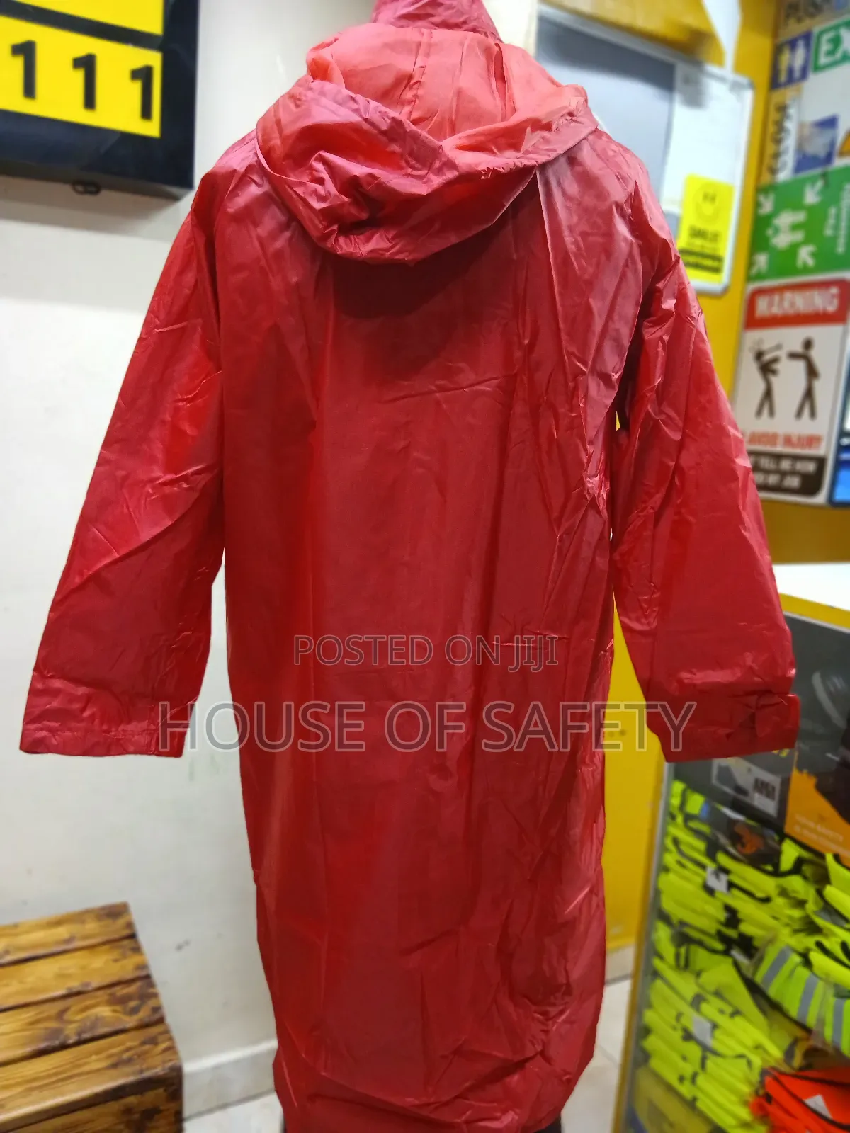 Zippered Chest Rain Long Coats