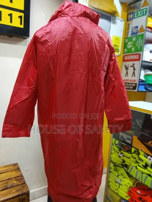 PVC Membranes Rain Coat Bright Red