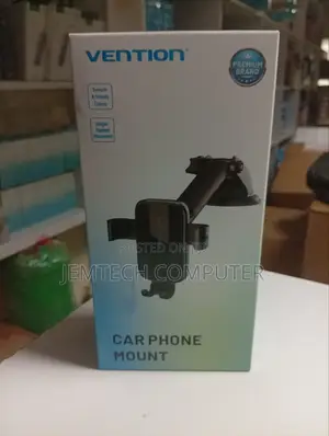 Vention Auto-Clamping Car Phone Mount With Suction Cup Square-Kcob0