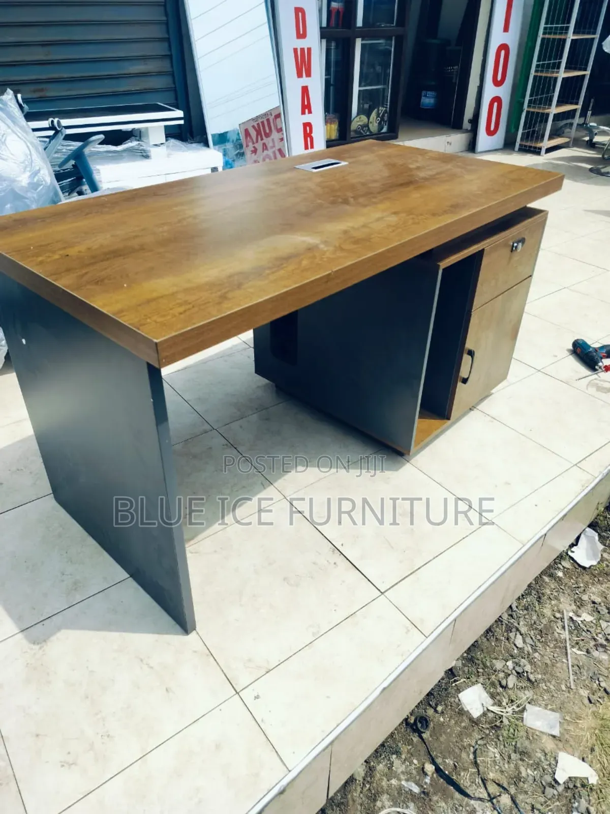 1.4 M Office Desk With Storage