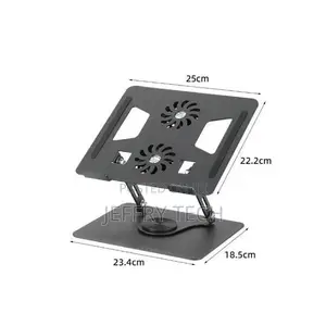 360 Degree Rotation Anti Slip Desi Metal Laptop Stand With Double Pan