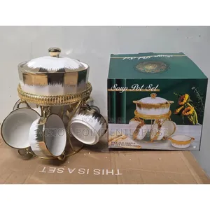 Ceramic 7 PCS Soup Set With Stand