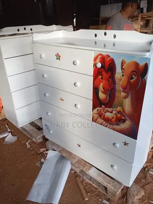 Cartoon-Themed Baby Chest | 4ft X 4ft | Nursery Storage Solution
