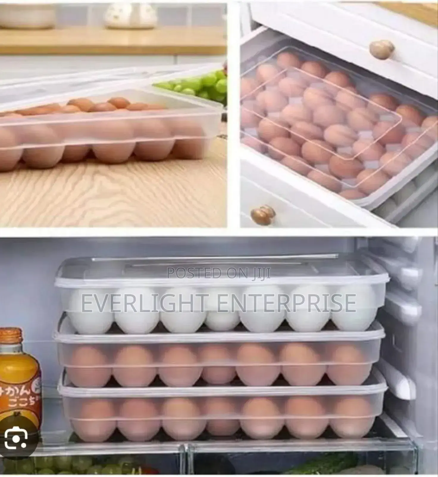 34pc Egg Tray Storage Container With Lid