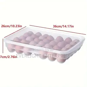 34pc Egg Tray Storage Container With Lid