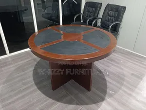 Mahogany Round Boardroom Table