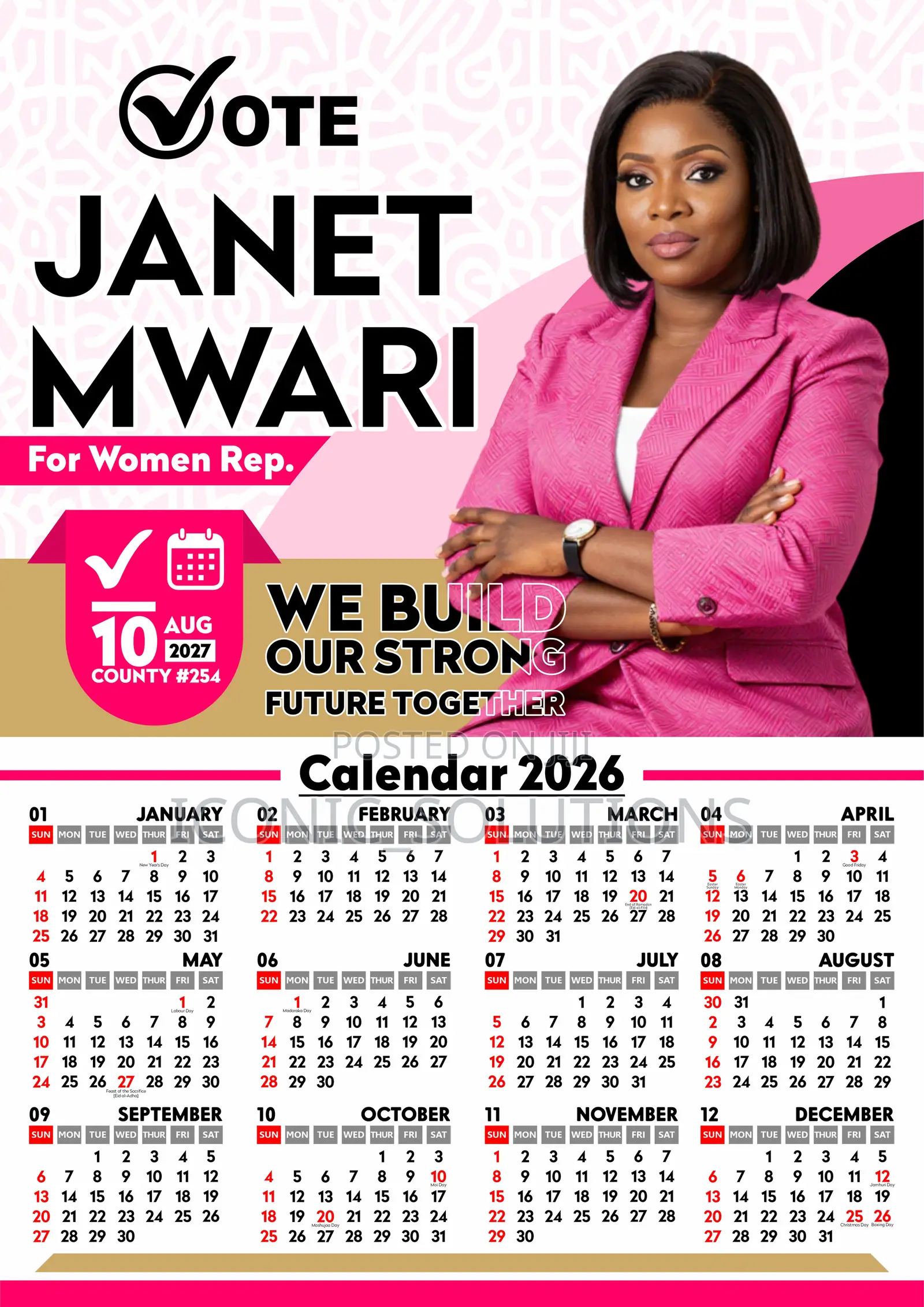 Premium A2 Women Rep (Representative) Calendars