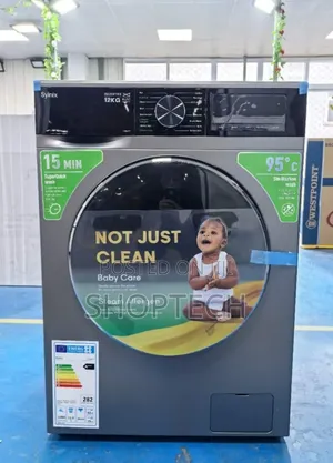 Syinix Washing Machine Frot Load Wash Spin 12kg