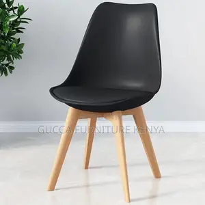 Plastic Dining Chair With Beech Wood Legs