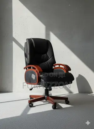 Modern Adjustable PVC Wooden Executive Office Chair