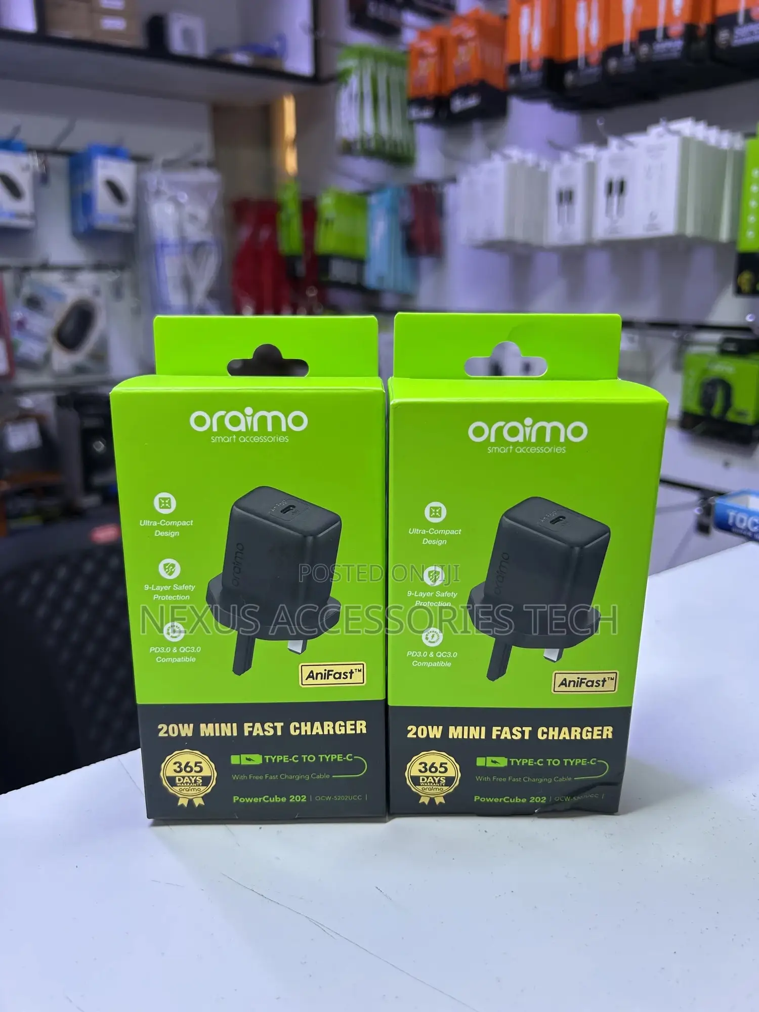 Oraimo Powercube 202 20w Mini Fast Charger – Usb-C Pd Type C