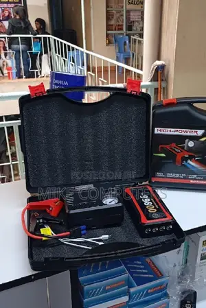 12v Portable Jump Starter With Air Compressor, Inflator