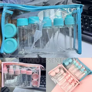 10-Piece Travel Bottle Set Leak Proof Refillable Toiletry Kit Nairobi