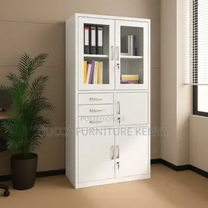 Modern 2-door Office File Cabinet With Safe