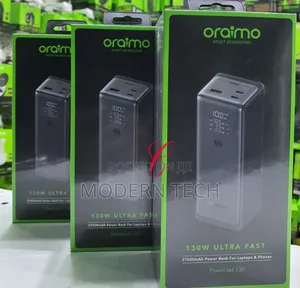 Oraimo Powerjet 130w 27600mah 130w Ultra-Fast Laptop /Phone Power Bank