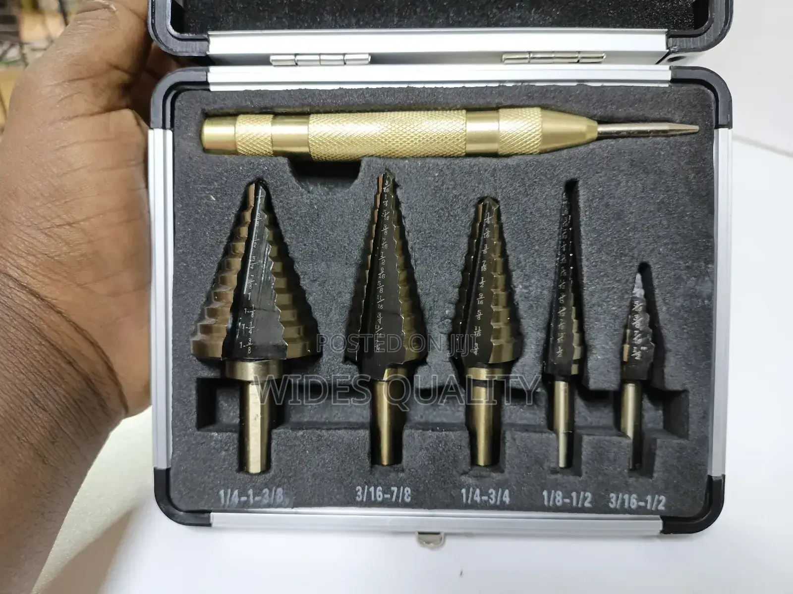 Step Bits Set.6-Piece High-Speed Steel Step Drill Bit Set,