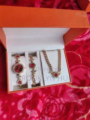 Elegant Red Gemstone Jewelry 5-Piece Collection.