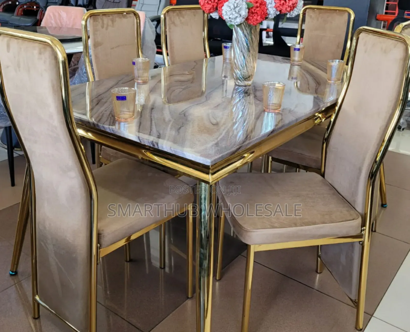 6 Seaters Marble Executive Dining Table