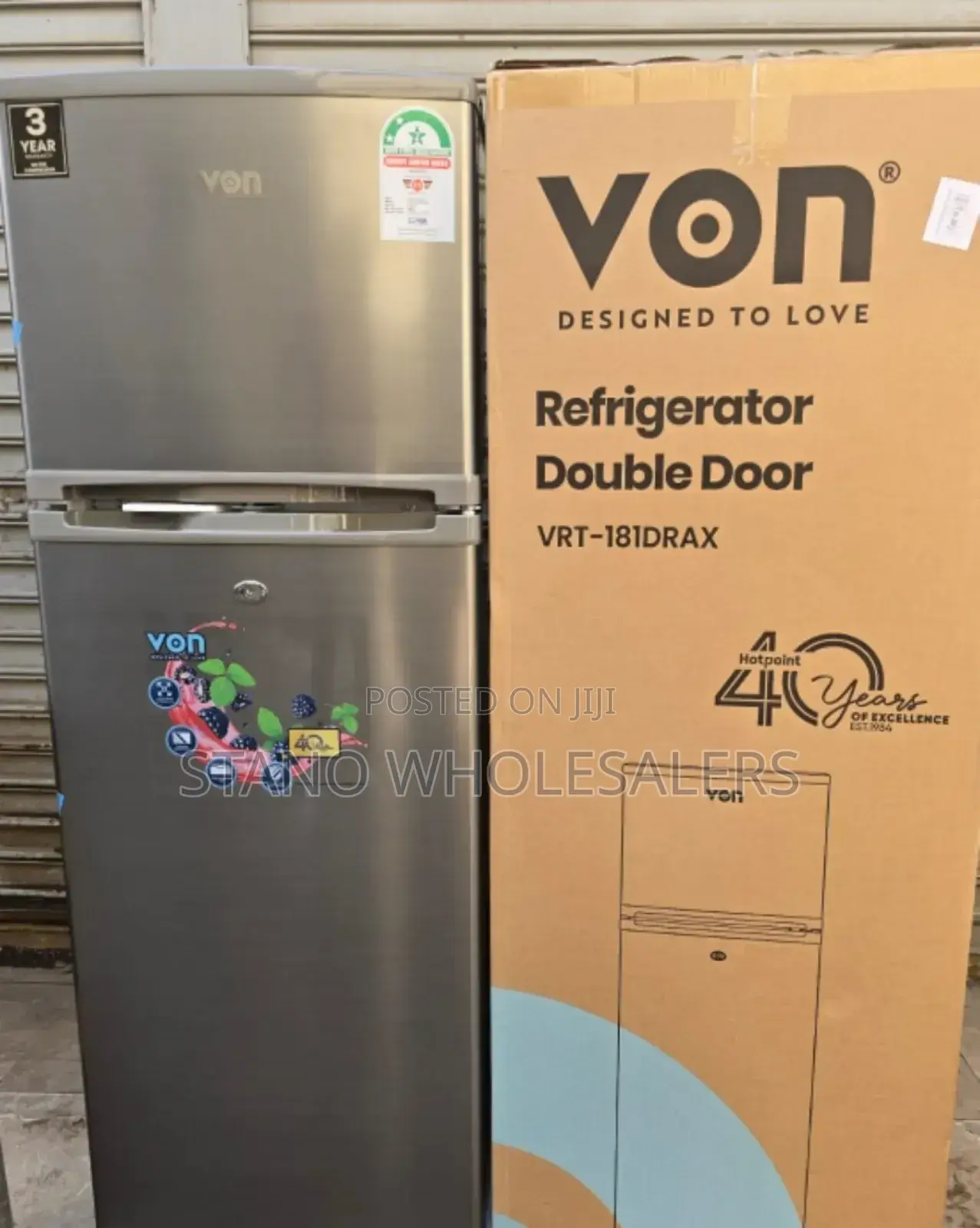 Von 181litres Fridge Double Door