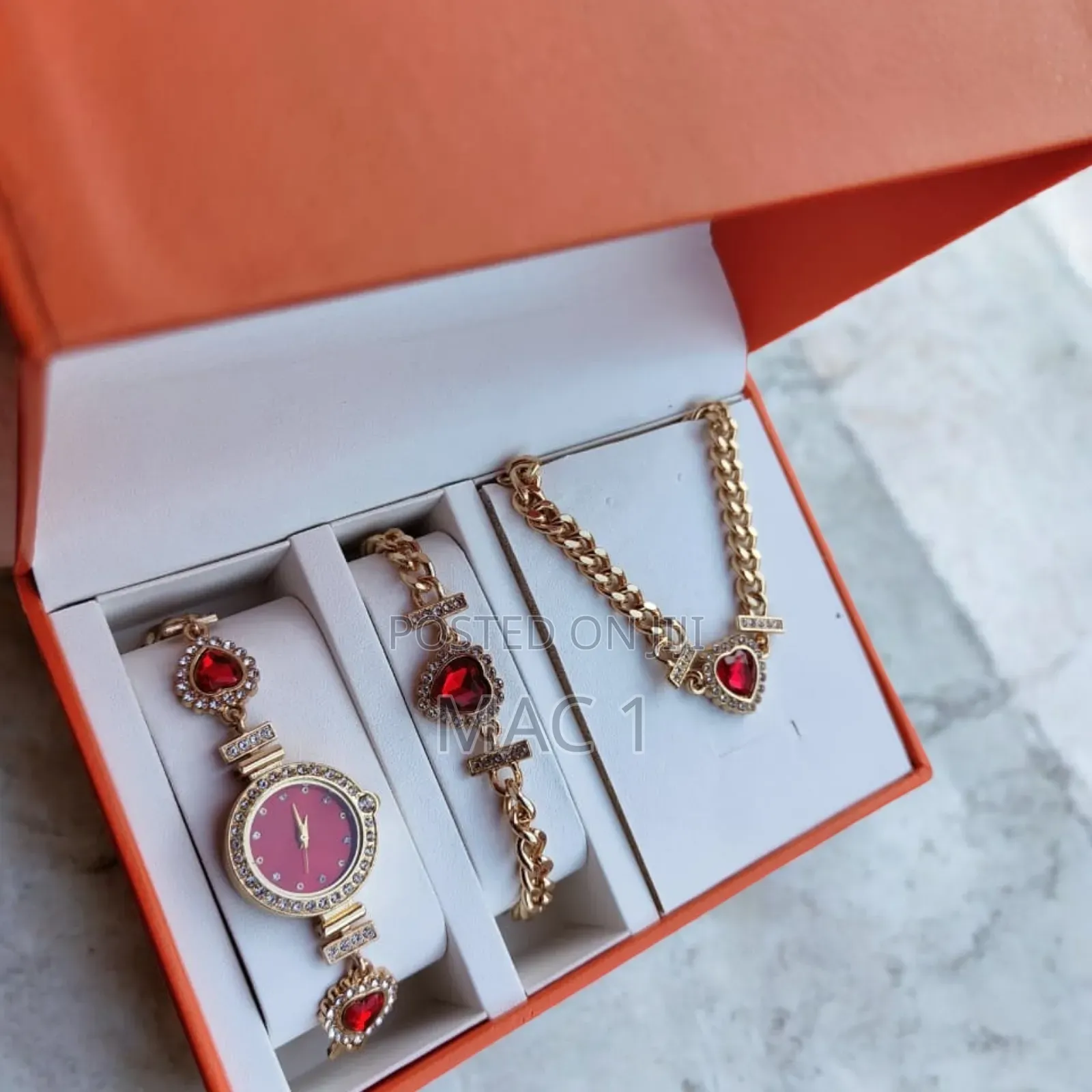 Elegant Red Crystal 3 in 1