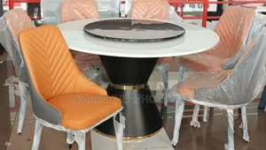 Executive Round Marble 6 Seater Dinning Table