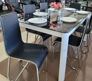 Executive Marble Six Seater Dinning Set