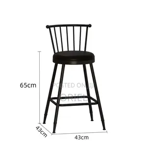 Modern Barstool : Creative Backrest Plastic Barstool